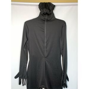 Morph Costumes Unitard Zip Sock Long Sleeve Bodysuit Black Large NWOT